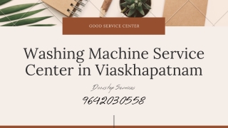 Washing Machine Service Center in Visakhapatnam