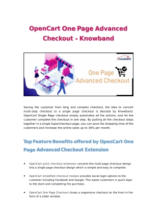 OpenCart One Page Advanced Checkout | Knowband