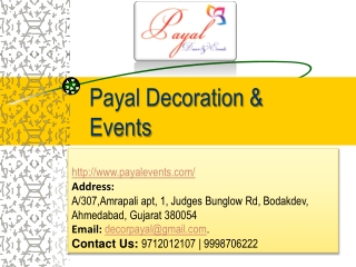 Decorators, Mandap Decorators, Wedding Planner - Payal Decor and Events