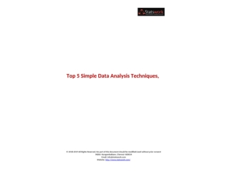 Top 5 Simple Data Analysis Techniques