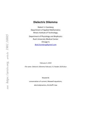 Dielectric Dilemma