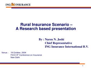 Rural Insurance Scenario – A Research based presentation