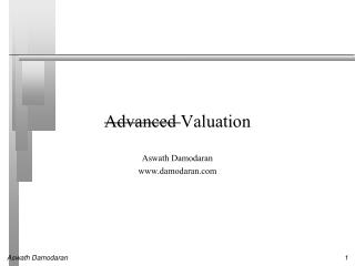 Advanced Valuation