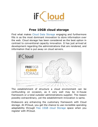 Free 10GB cloud storage