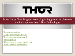Home theatre power protection