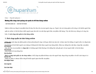 Hướng dẫn chụp ảnh quảng cáo quần áo để bán hàng online