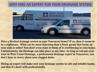 Why Hire an Expert for Your Drainage System