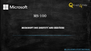 Latest Microsoft MS-100 Dumps Pdf ~ Secret Of Success