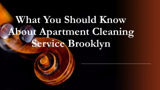Apartment Cleaning Service Brooklyn | Things You Should Know About