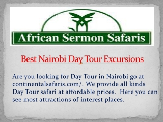 Best Nairobi Day Tour Excursions