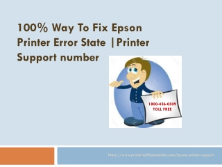 Easiest Ways To Fix Epson Printer Error State |Printer Support number