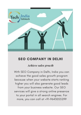 Tech India Infotech - Achieve sales growth with SEO Company in Delhi