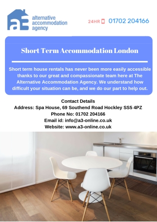 Short Term Accommodation London