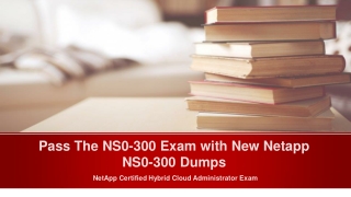 Get Your Success in Your Own Hands with the Netapp NS0-300 Dumps