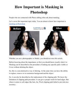 How Important is Masking in Photoshop