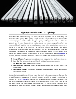 Light Up Your Life with LED Lightings