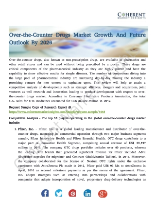 Over-the-Counter Drugs Market Growth And Future Outlook By 2026