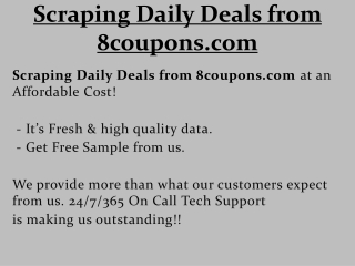 Scraping Daily Deals from 8coupons.com