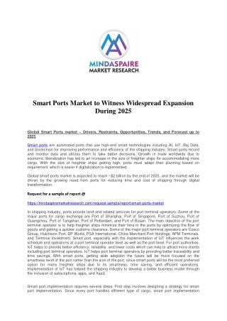 Smart Ports Market to Witness Widespread Expansion During 2025