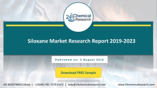 Siloxane Market Research Report 2019-2023