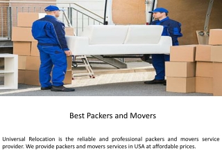 Best Packers and Movers