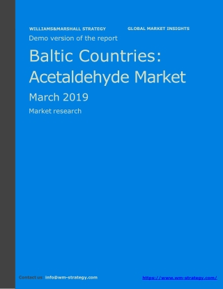 WMStrategy Demo Baltic Countries Acetaldehyde Market March 2019