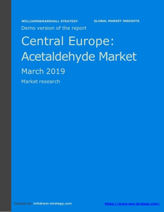 WMStrategy Demo Central Europe Acetaldehyde Market March 2019