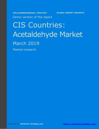 WMStrategy Demo CIS Countries Acetaldehyde Market March 2019