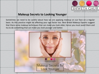 Makeup Secrets to Looking Younger