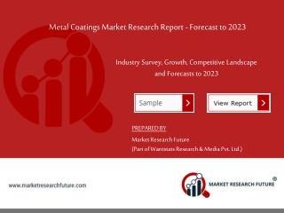 Metal Coatings Market 2019 | Potential Growth, Size & Share, Demand and Analysis of Key Players- Forecasts To 2023