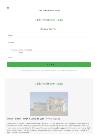 Cash For Houses Dallas