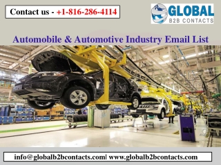 Automobile & Automotive Industry Email List