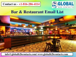 Bar & Restaurant Email List