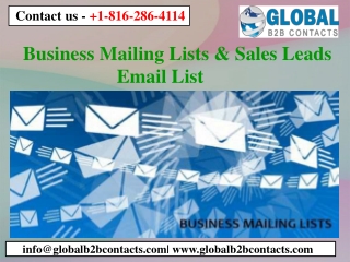 Business Mailing Lists & Sales Leads Email List