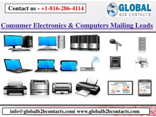 Consumer Electronics & Computers Mailing Leads