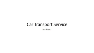 Car Shipping Service