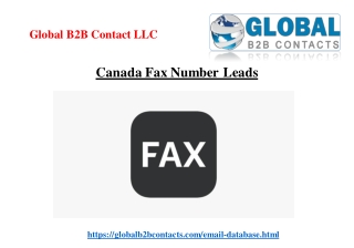 Canada Fax Number Leads