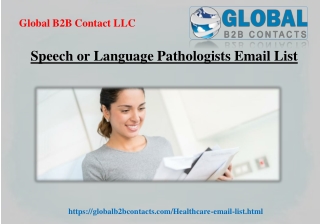 Speech or Language Pathologists Email List