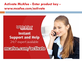 Activate McAfee - Enter product key - www.mcafee.com/activate