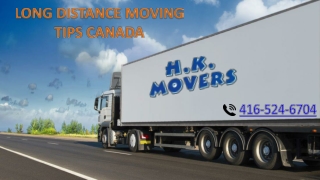Long Distance Moving Tips Canada
