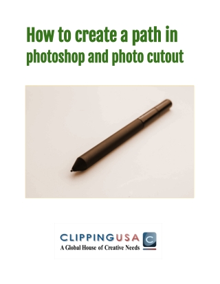 How to create a path in  photoshop and photo cutout 