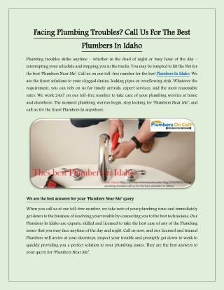 Plumbers in Idaho