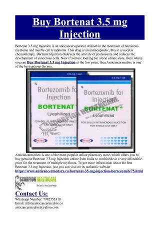 Buy Bortenat 3.5 mg Injection