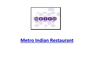 25% Off -Metro Indian Restaurant-Subiaco - Order Food Online