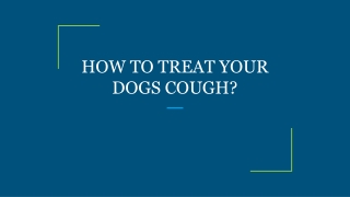 HOW TO TREAT YOUR DOGS COUGH?