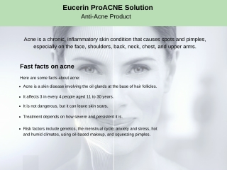 Acne Treatment Medicine - Eucerin ProACNE Solution