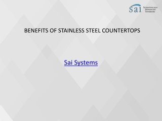 Benefits of stainless steel countertops