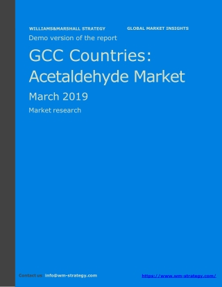 WMStrategy Demo GCC Countries Acetaldehyde Market March 2019