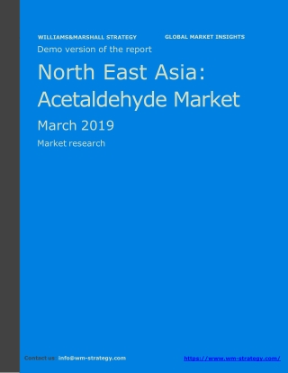 WMStrategy Demo North East Asia Acetaldehyde Market March 2019