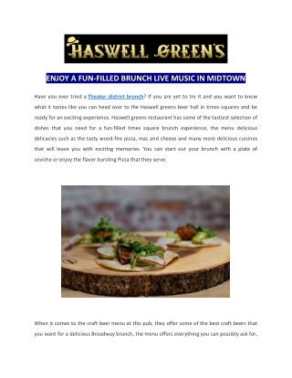 Haswell Green's - The Best Places For Live Music In NYC